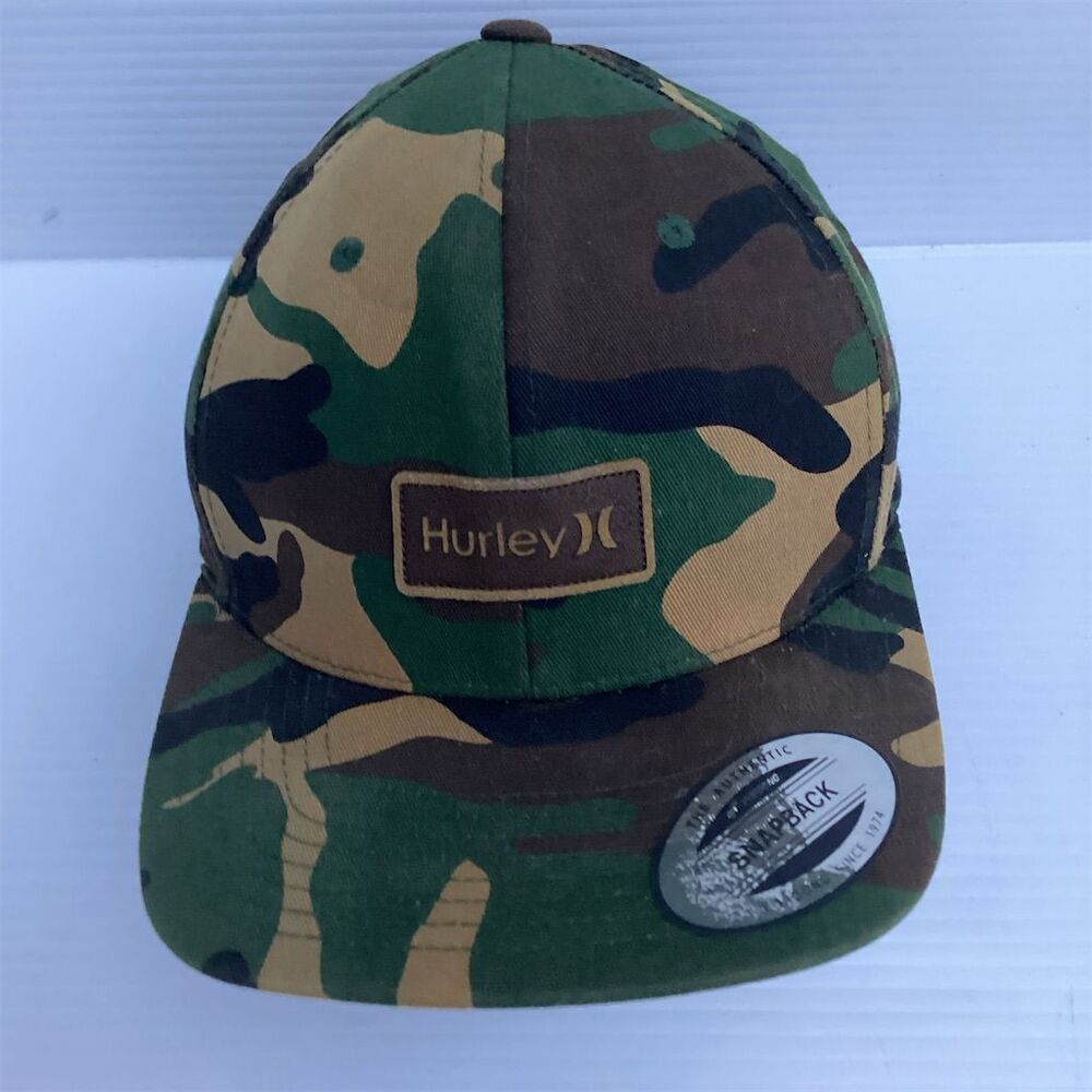 Hurley Unisex Camo Snapback Hat Multicolor Adjustable Casual Cap